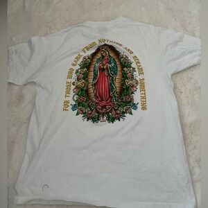 ZUMIEZ white Guadalupe T-shirt- medium-undamaged